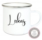 Preview: ♥ Becher Tasse Emaillebecher personalisiert Name Wunschname, Einschulung KITA Dankeschön, Muttertag, Vatertag Abschied, Jubiläum, Geschenk, von Lüttentüddel